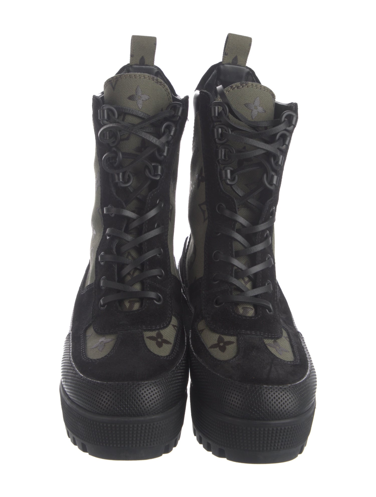 Louis Vuitton LV Monogram Canvas Combat Boots